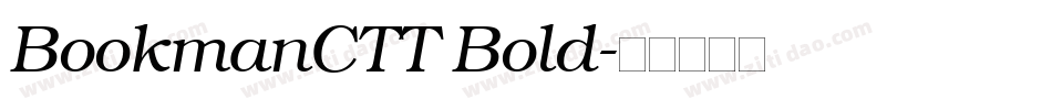 BookmanCTT Bold字体转换